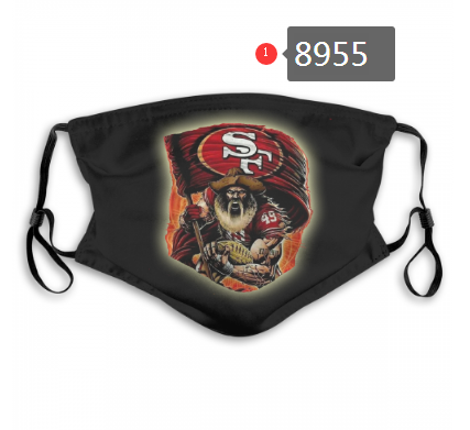 2020 NFL San Francisco 49ers #5 Dust mask with filter->nfl dust mask->Sports Accessory